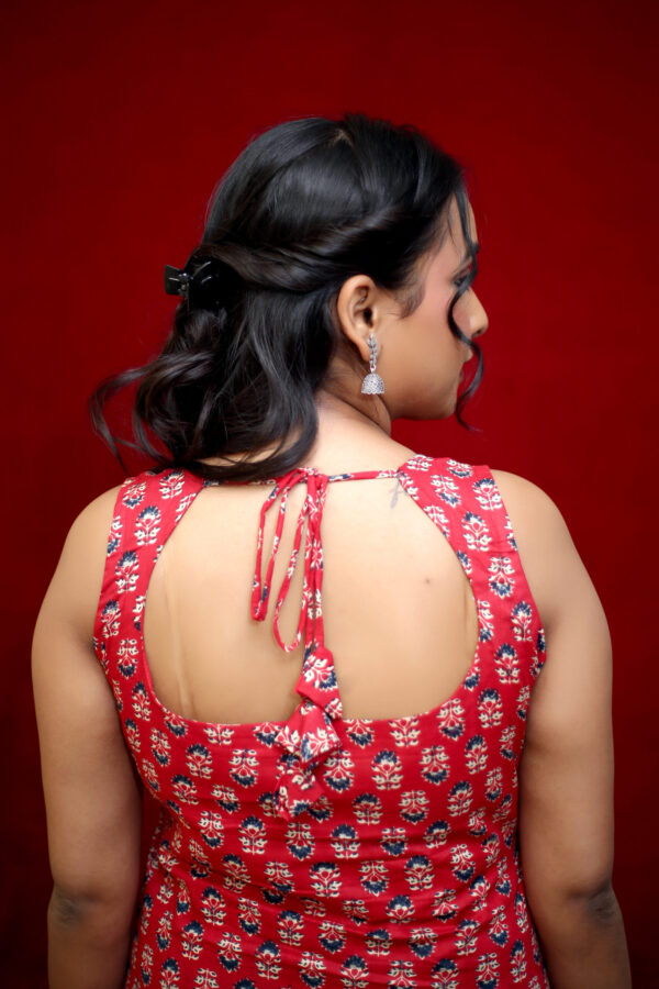 RADIANT RED KURTI - Elegant summer style - Image 2